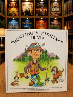 1985 Hunting & Fishing Trivia Board Game Vintage Family Quiz Game